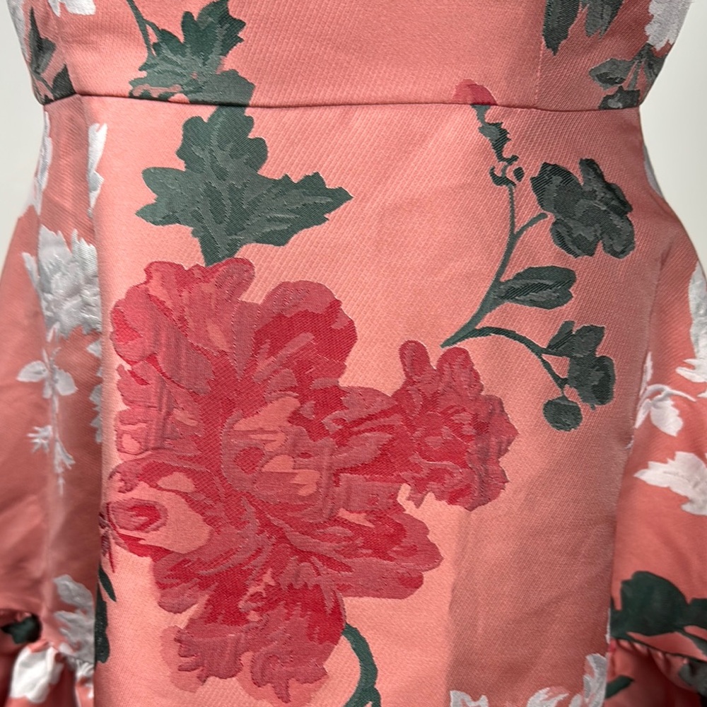 MESTIZA Floral Sleeveless Mini Dress Pink and Green Sz 8 NWT Elegant - Picture 5 of 13